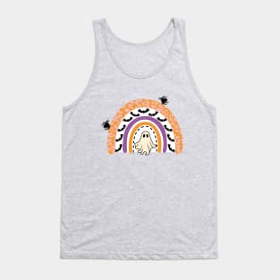 Halloween Ghost Bats and Spiders Retro design Tank Top